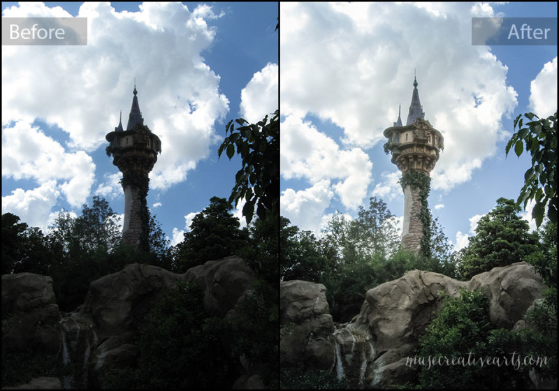 Before and After - Rapunzel Tower photo
