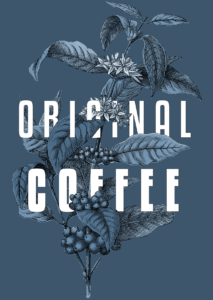 Original Coffee Illustration with blue hue/sat adjustment